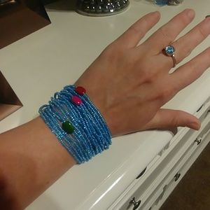 Multi-strand beaded bracelet